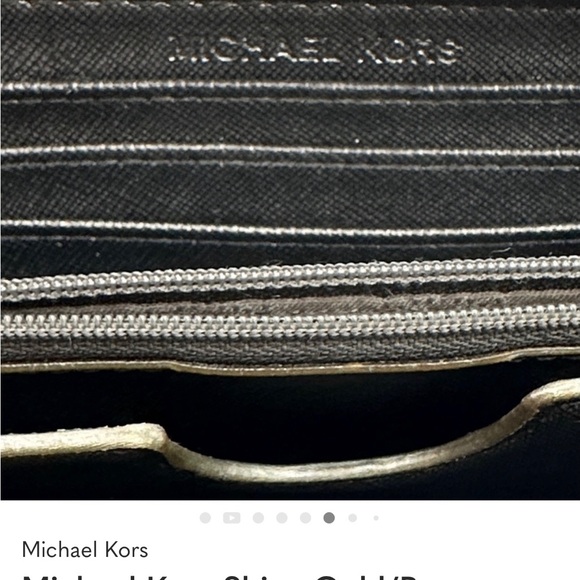 Michael Kors Gold Embossed Wallet#46